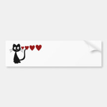 Kitty Sees Love I Bumper Stickers
