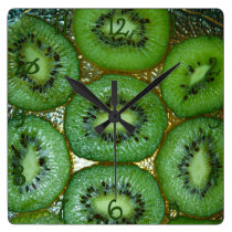 Kiwi Fruit Square Wall Clock wall clocks