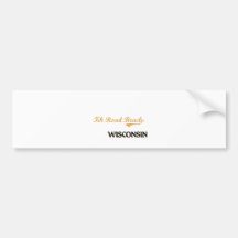Kk Road Beach Wisconsin Classic Bumper Sticker