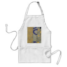 Klimt Gold, Beige Black Art Nouveau Pattern Aprons