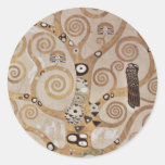 Klimt - Plant templates Stocletfries Round Sticker