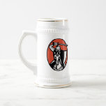 Knight Crusader With Sword Riding Horse Retro Mug