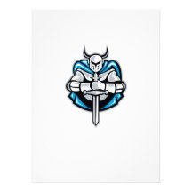 Knight With Sword And Cape Front Retro Personalized Invite