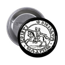 Knights Templar Seal Button