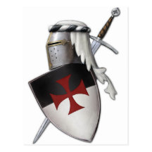 Knights Templar shield Postcard