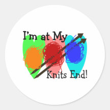 Knit Lovers Gifts Round Stickers