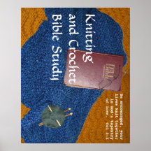 Knitting and Crochet Bible Study poster
