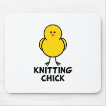 Knitting Chick Mouse Mat