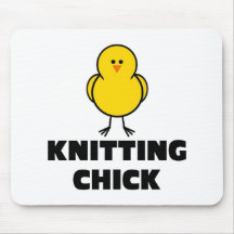 Knitting Chick Mouse Pads