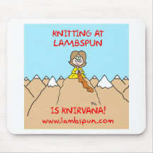 knitting knirvana lambspun mouse pad