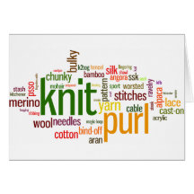 Knitting Lexicon - words for knitters!  Knit On! Card