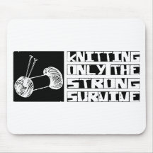 Knitting Survive Mouse Pads