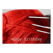 Knitting Wool  Happy Birthday Card