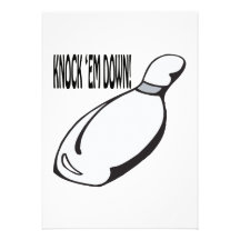 Knock Em Down Personalised Invitation