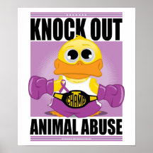 Knock OUT Animal Abuse Posters