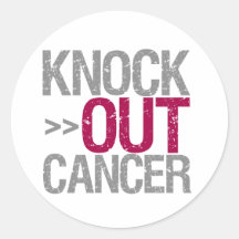 Knock Out Cancer - Head and Neck Cancer Stickers