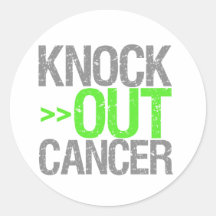 Knock Out Cancer - Lymphoma Round Sticker