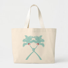 Knot Palm Trees Beach Tropical Wedding Modern Chic Bags