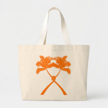 Knot Palm Trees Beach Tropical Wedding Modern Chic Canvas Bags