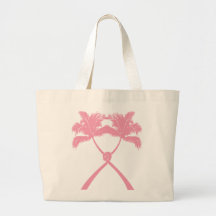 Knot Palm Trees Beach Tropical Wedding Modern Chic Canvas Bags