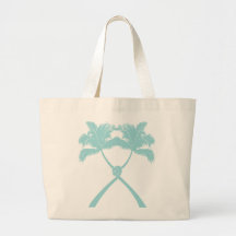 Knot Palm Trees Beach Tropical Wedding Modern Chic Bag