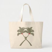 Knot Palm Trees Beach Tropical Wedding Modern Chic Bag