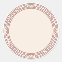 Knots Border Blank Template Label Round Sticker