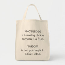 Knowledge and wisdom canvas bags