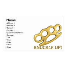 Knuckle Up Business Cards