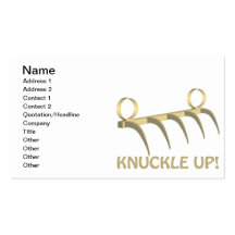 Knuckle Up Business Cards
