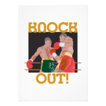 KO knock out boxing vector design Personalised Announcement