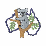 Koala and Australia Outline Embroidered Jacket