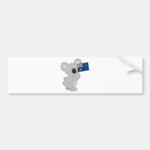 Koala Australian Flag Bumper Sticker