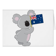 Koala Australian Flag Cards