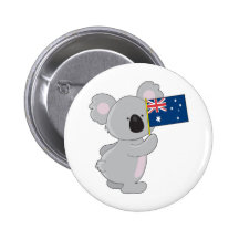 Koala Australian Flag Pin