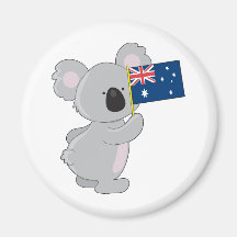 Koala Australian Flag Refrigerator Magnets