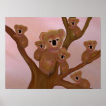 Koalas in the Outback Print