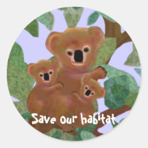 Koalas Save our Habitat Stickers