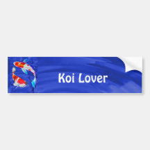 Kohaku Duo in Deep Blue Pond Bumper Stickers