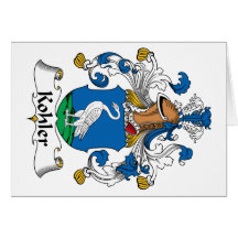 Kohler Family Crest Greeting Cards