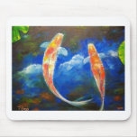 Koi Fish Cloud Reflections Mouse Pad
