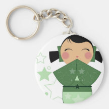 Kokeshi Star Keychain