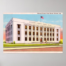 Kokomo Indiana Court House Poster
