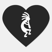 Kokopelli Heart Sticker