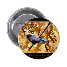 KOKOPELLI RAVEN Collection Button