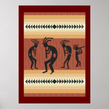 Kokopelli Tribal Poster Print