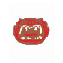 Kopf Wut head rage Postkarte