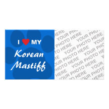 Korean Mastiff Monogram Photo Card Template