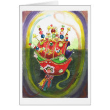 Korean Traditional Headdress Greeting Cards