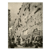 Kotel Western Wailing Wall Buraq Jerusalem Vintage Postcard